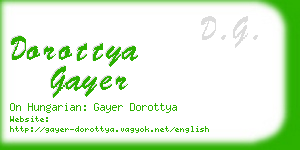 dorottya gayer business card